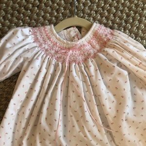Smocked rosebud dress